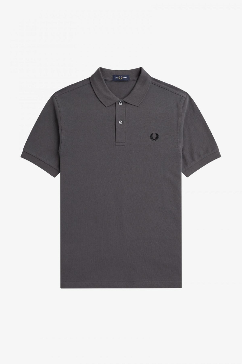 Gunmetal / Black Fred Perry M6000 Men's Fred Perry Shirt | PCAQX31414