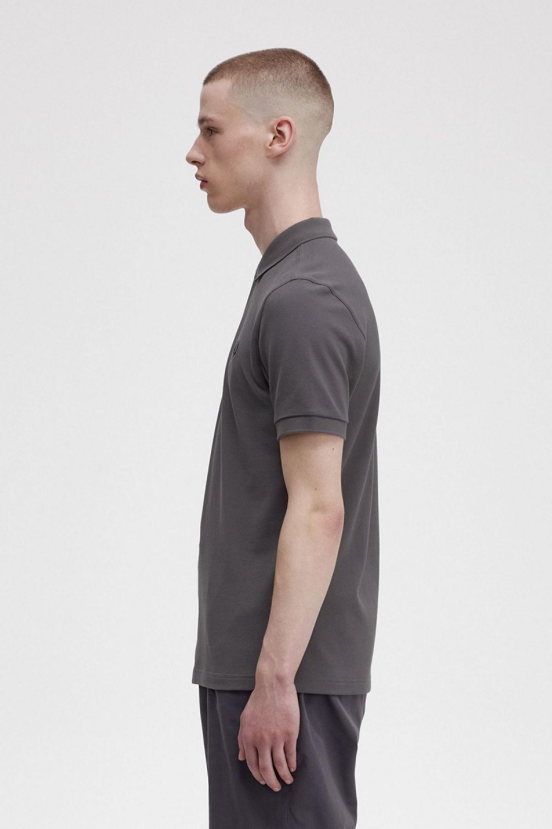 Gunmetal / Black Fred Perry M6000 Men's Fred Perry Shirt | PCAQX31414