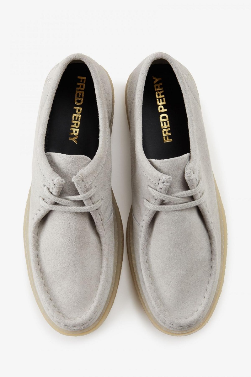 Light Oyster Fred Perry Low Dawson Men's Shoes | CAQAV83520