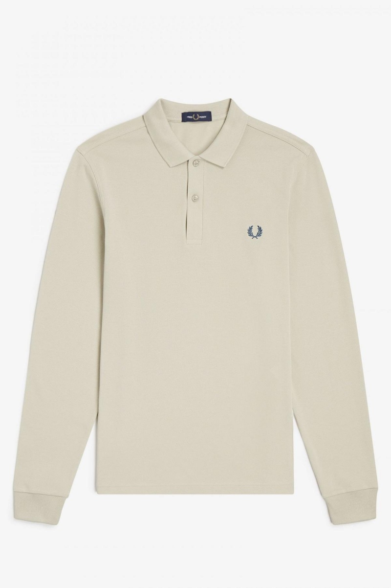 Light Oyster Fred Perry M6006 Men's Fred Perry Shirt | ACAWC83465