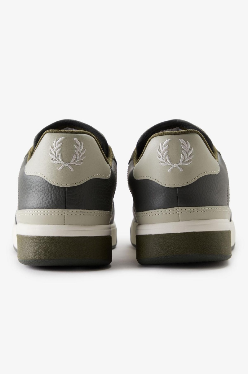 Light Oyster / Light Ecru Fred Perry B300 Men's Shoes | MCAHR75647