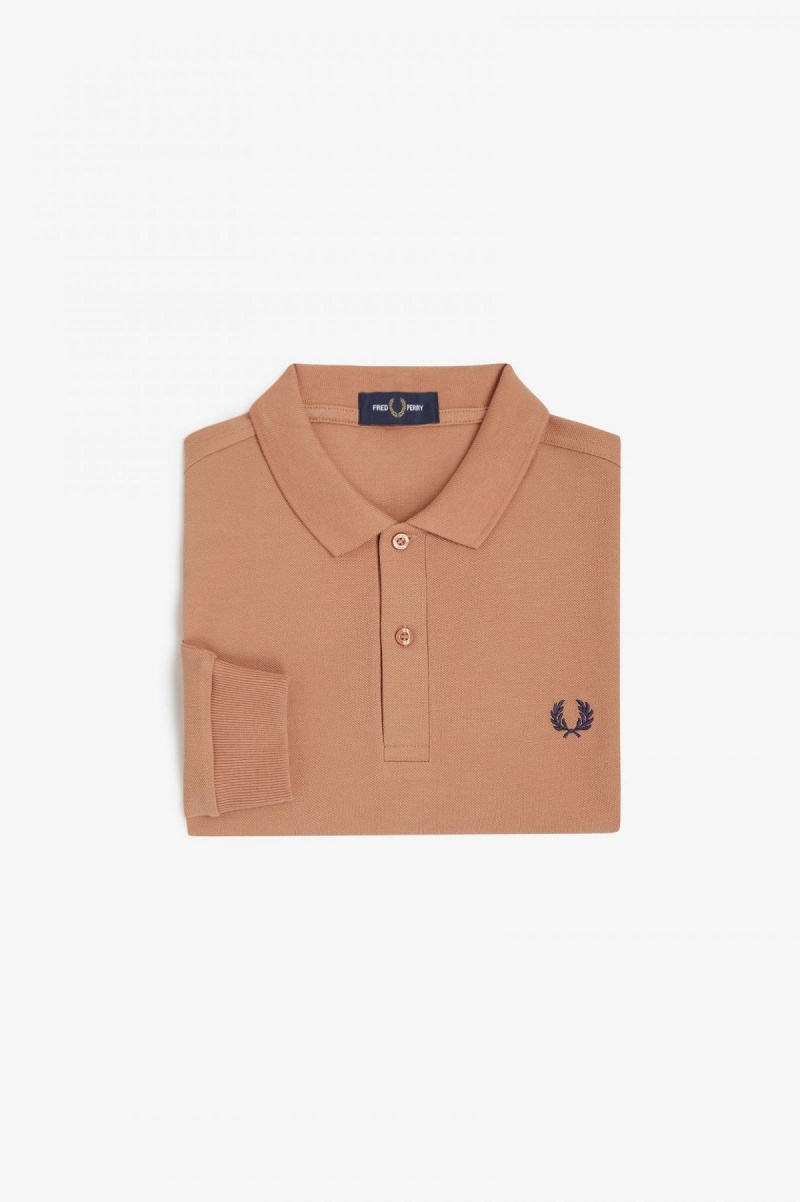 Light Rust Fred Perry M6006 Men\'s Fred Perry Shirt | FCAHY25012