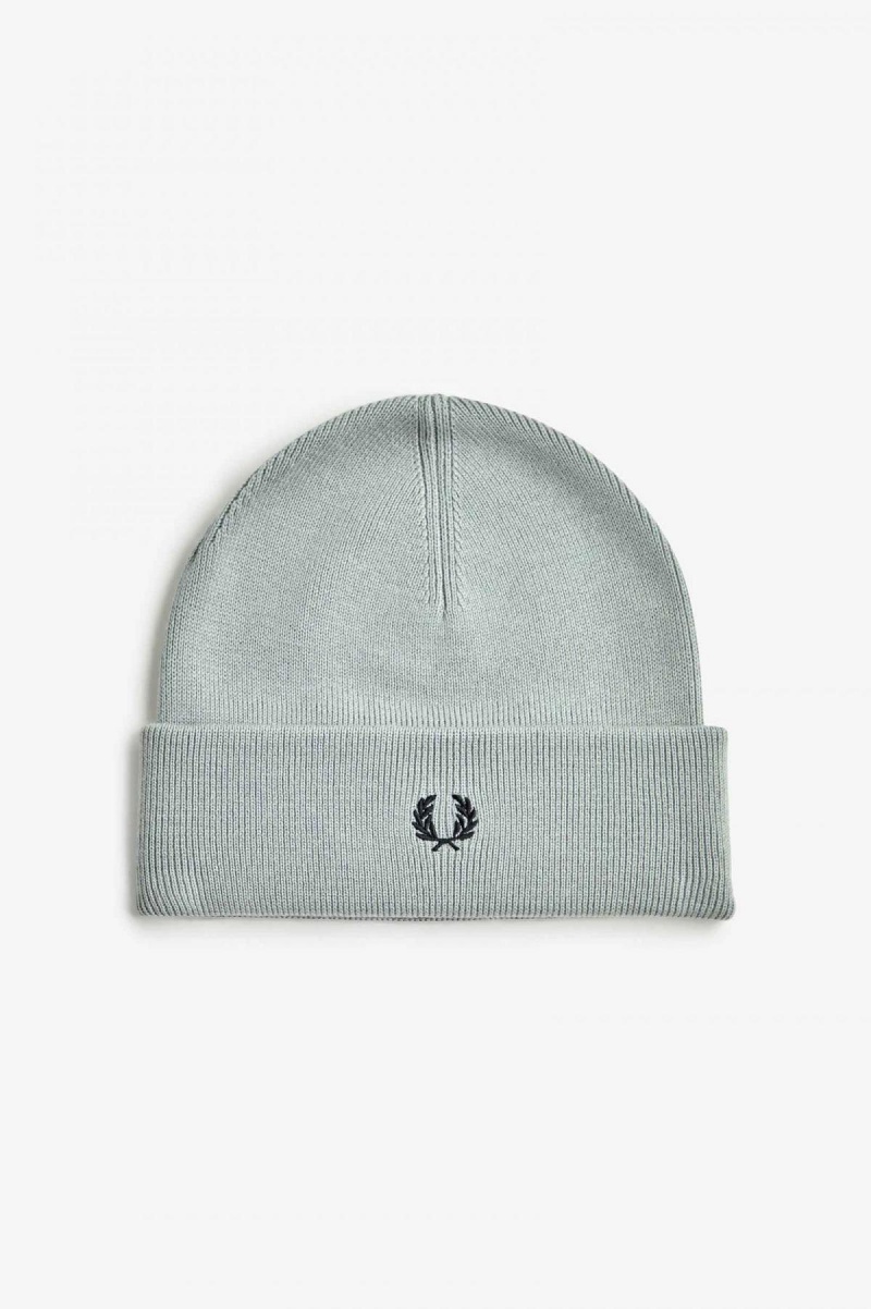 Limestone / Black Fred Perry Classic Accessories Beanie | CAICD47400