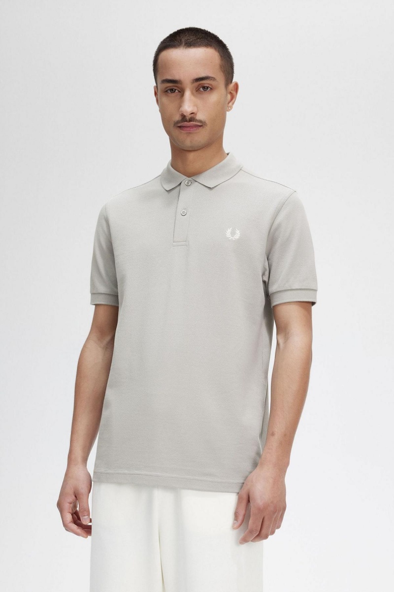 Limestone / Ecru Fred Perry M6000 Men's Polo Shirts | ZCAMJ20118