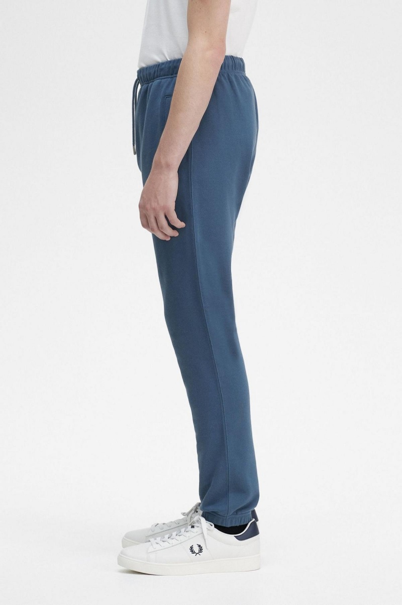 Midnight Blue Fred Perry Loopback Sweatpants Men's Tracksuits | CAXBR13045