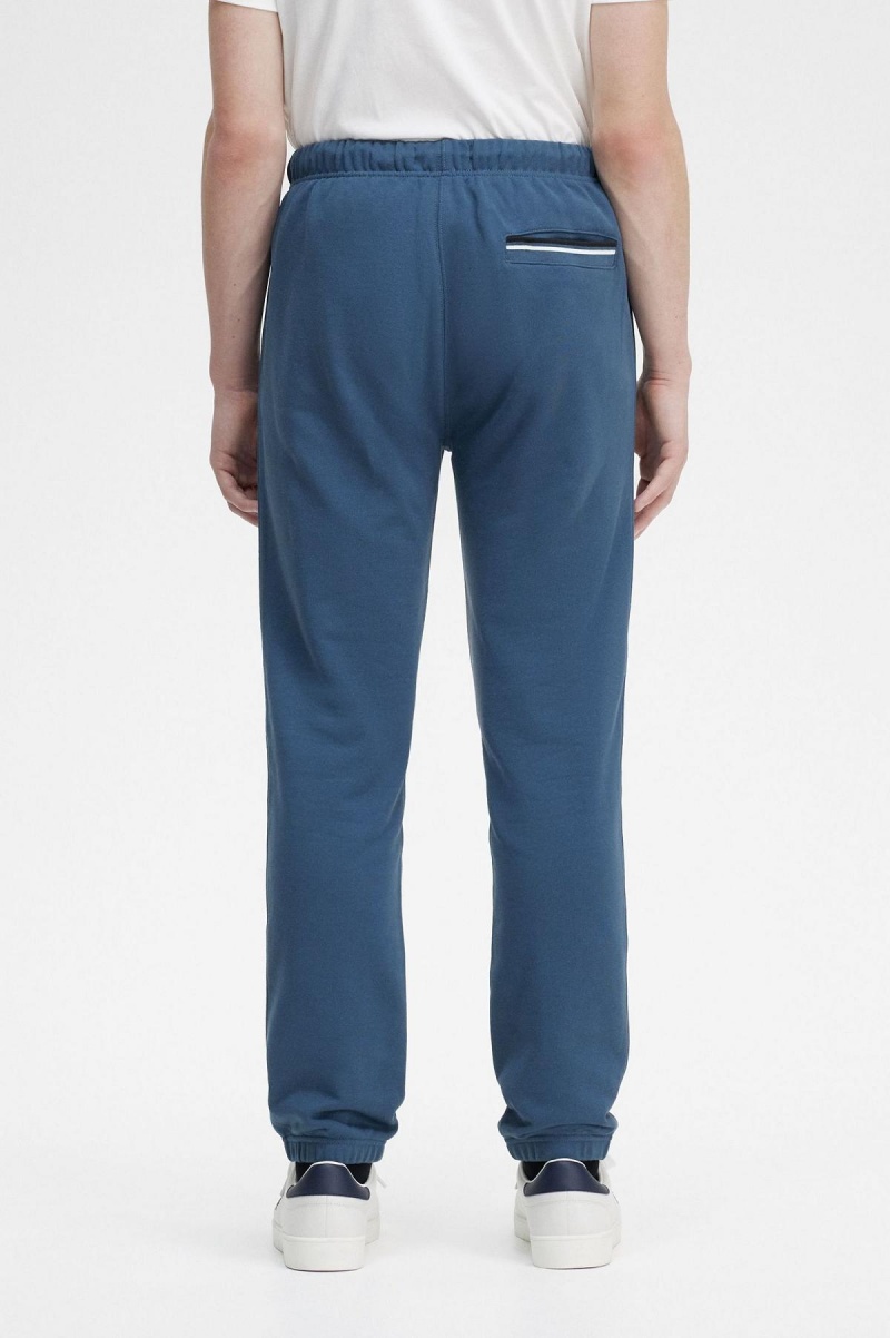 Midnight Blue Fred Perry Loopback Sweatpants Men's Tracksuits | CAXBR13045