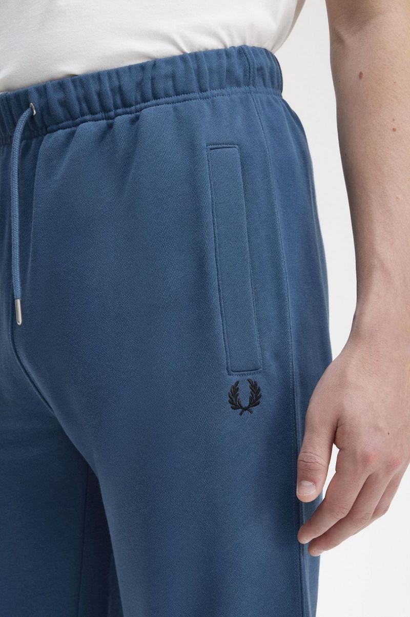 Midnight Blue Fred Perry Loopback Sweatpants Men's Trousers | CADFL62559