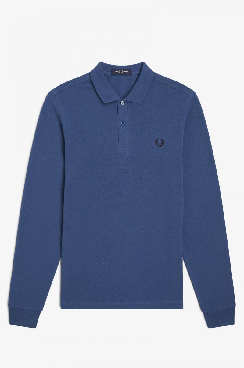 Midnight Blue Fred Perry M6006 Men's Fred Perry Shirt | DCAKV71518