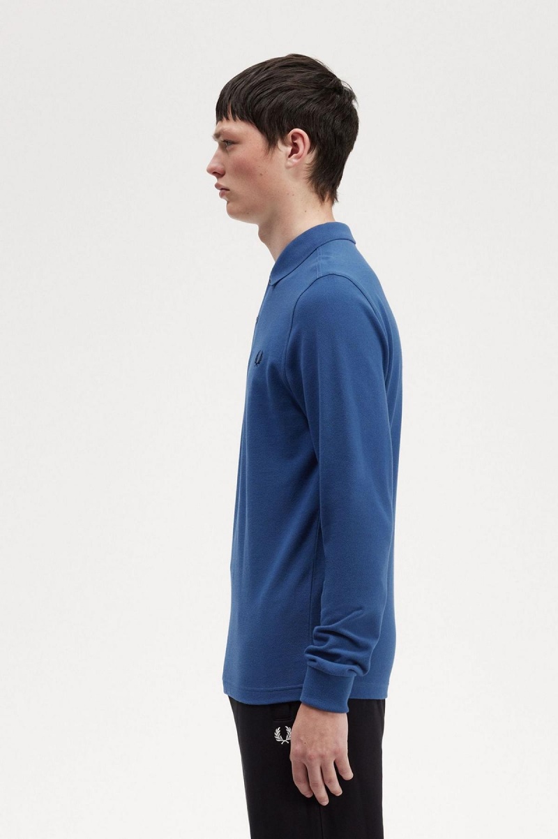 Midnight Blue Fred Perry M6006 Men's Fred Perry Shirt | DCAKV71518