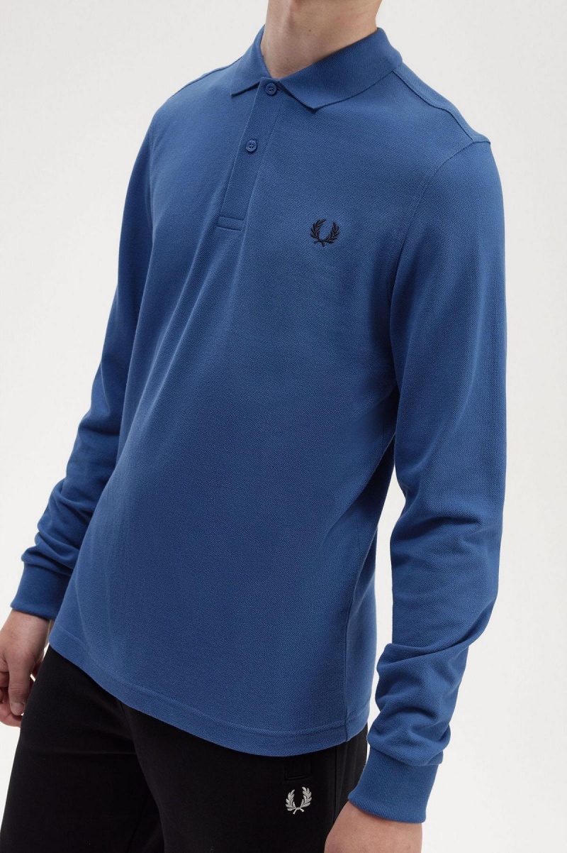 Midnight Blue Fred Perry M6006 Men's Polo Shirts | CAEGJ42583