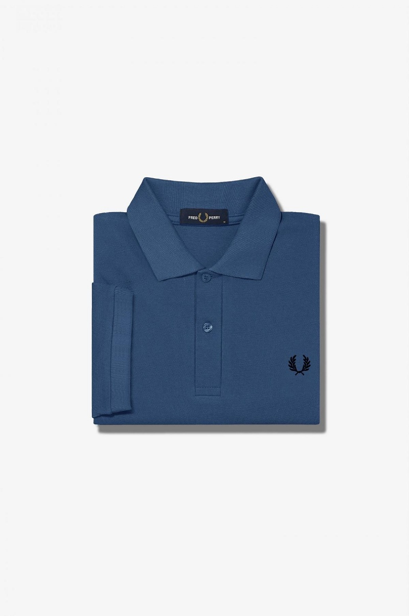 Midnight Blue / Black Fred Perry M6000 Men\'s Fred Perry Shirt | XCABH46055