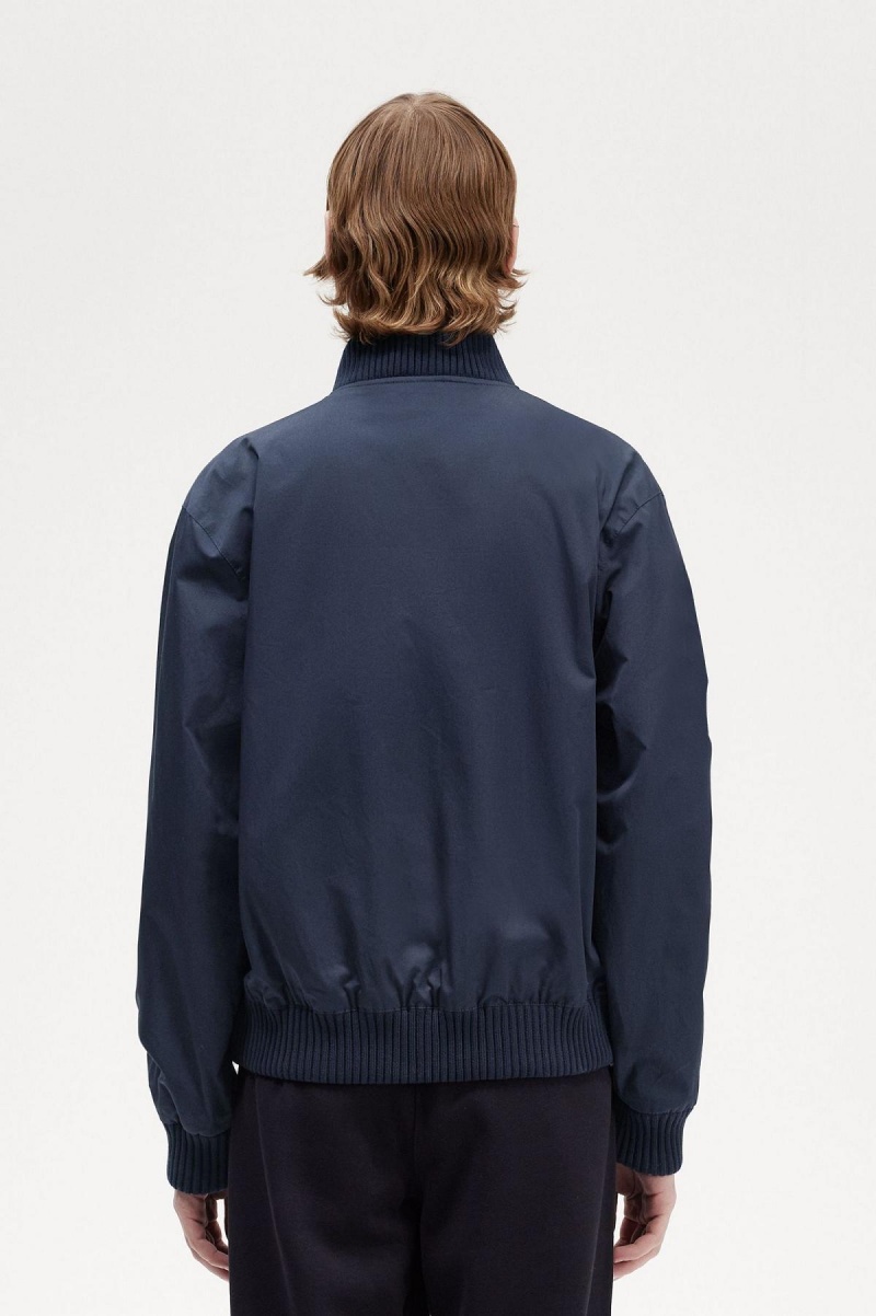 Navy Fred Perry Bomber Men's Coats | CACVG25018