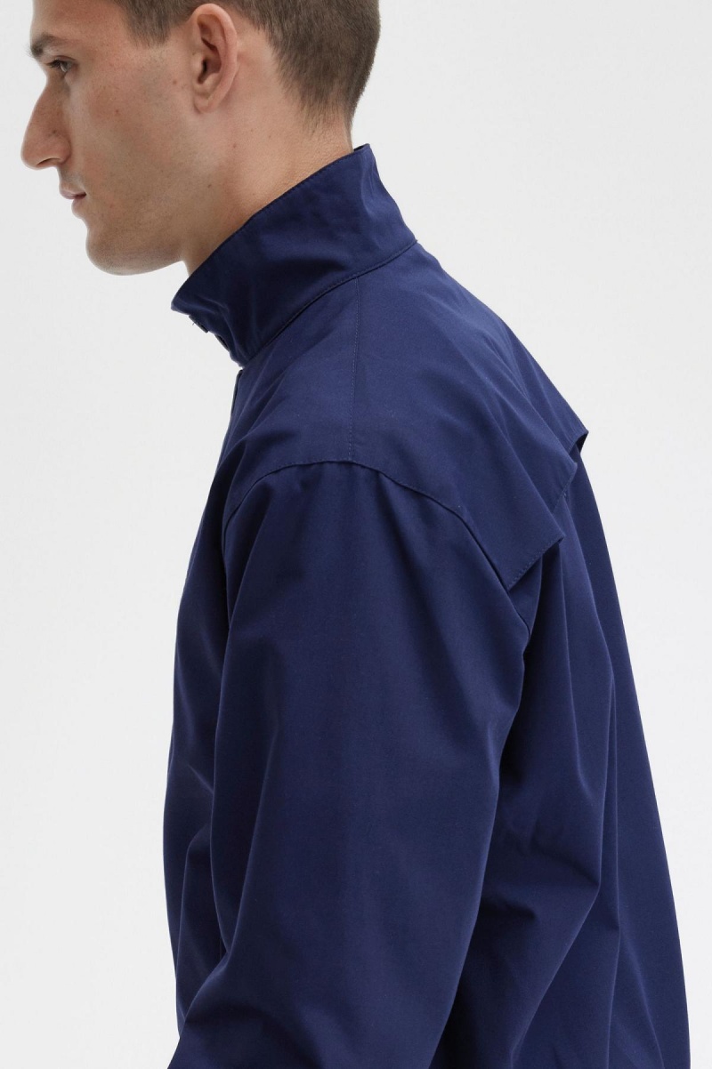 Navy Fred Perry Harrington Men's Coats | PCAER18025