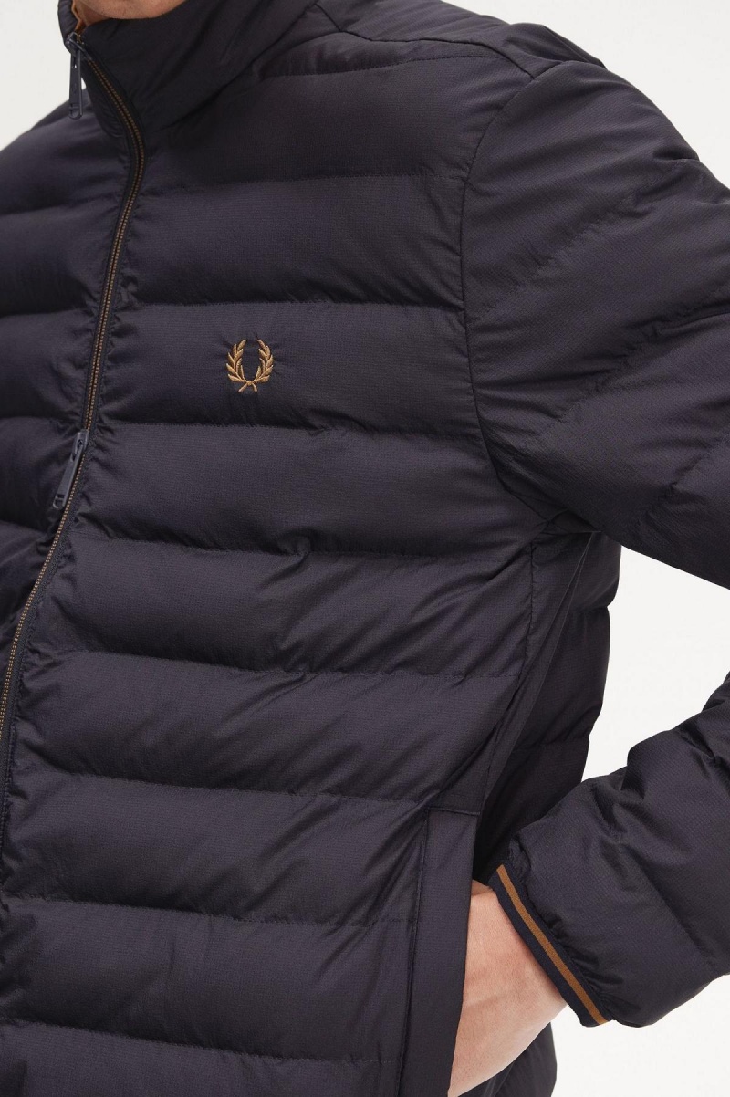 Navy Fred Perry Insulated Men's Coats | MCAFT24583