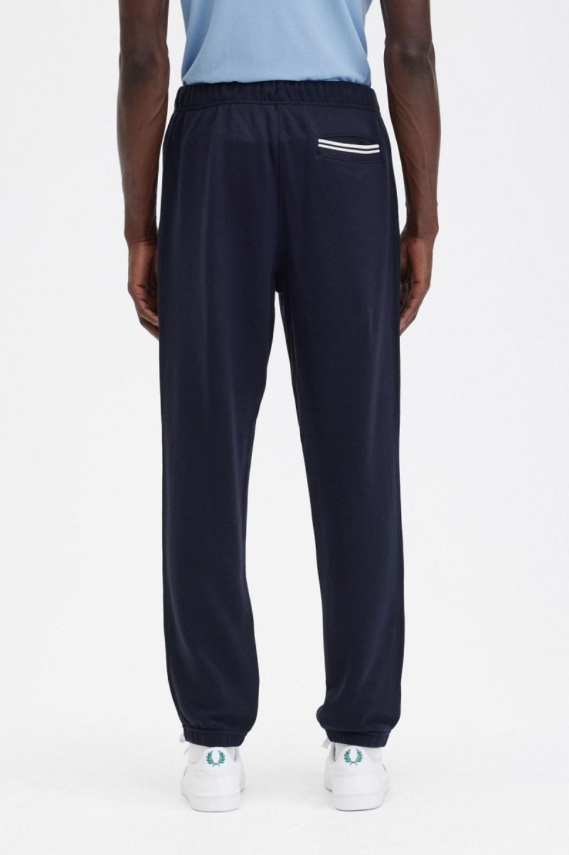 Navy Fred Perry Loopback Sweatpant Men's Tracksuits | FCAUI93597