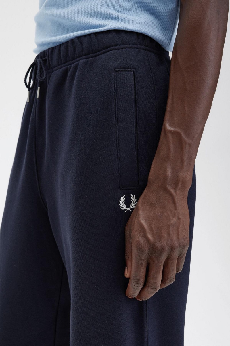 Navy Fred Perry Loopback Sweatpant Men's Tracksuits | FCAUI93597