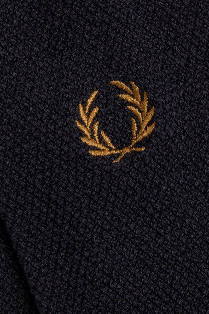 Navy / Dark Caramel Fred Perry Tipped Accessories Socks | CAEAH87342