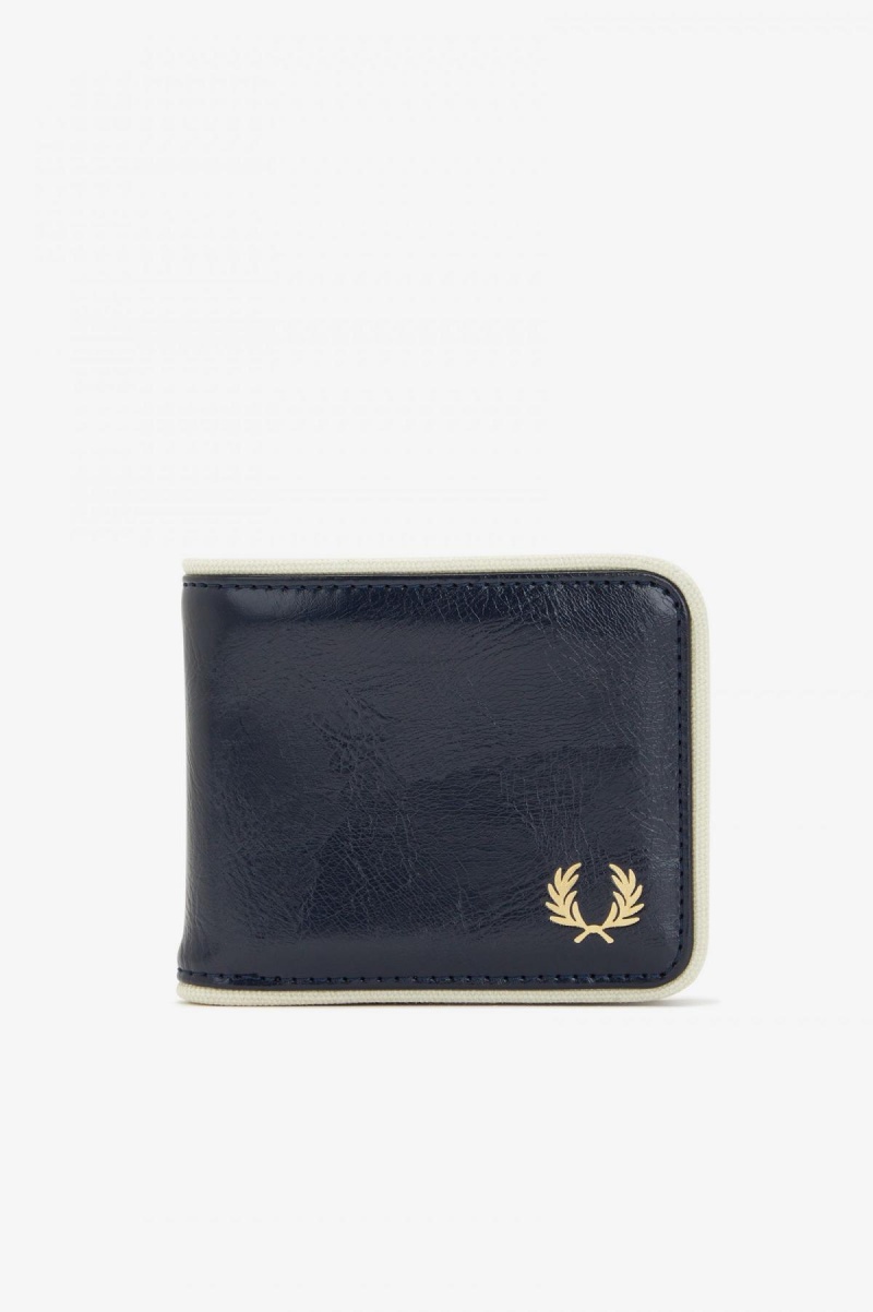 Navy / Ecru Fred Perry Classic Billfold Accessories Wallet | CACIF41545