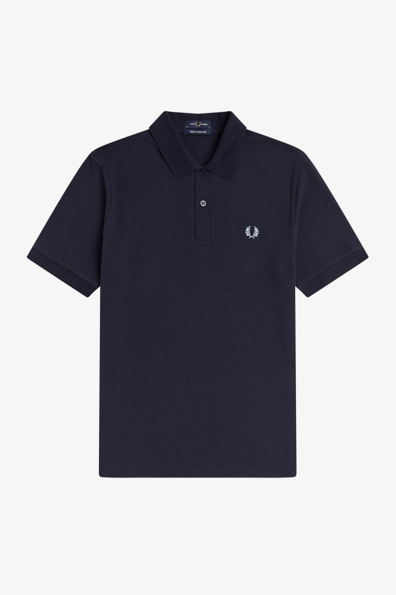 Navy / Ice Fred Perry M3 Men's Fred Perry Shirt | TCAWZ53050