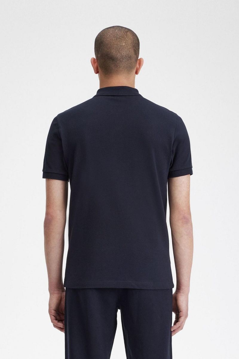 Navy / Ice Fred Perry M3 Men's Polo Shirts | FCAHY69284