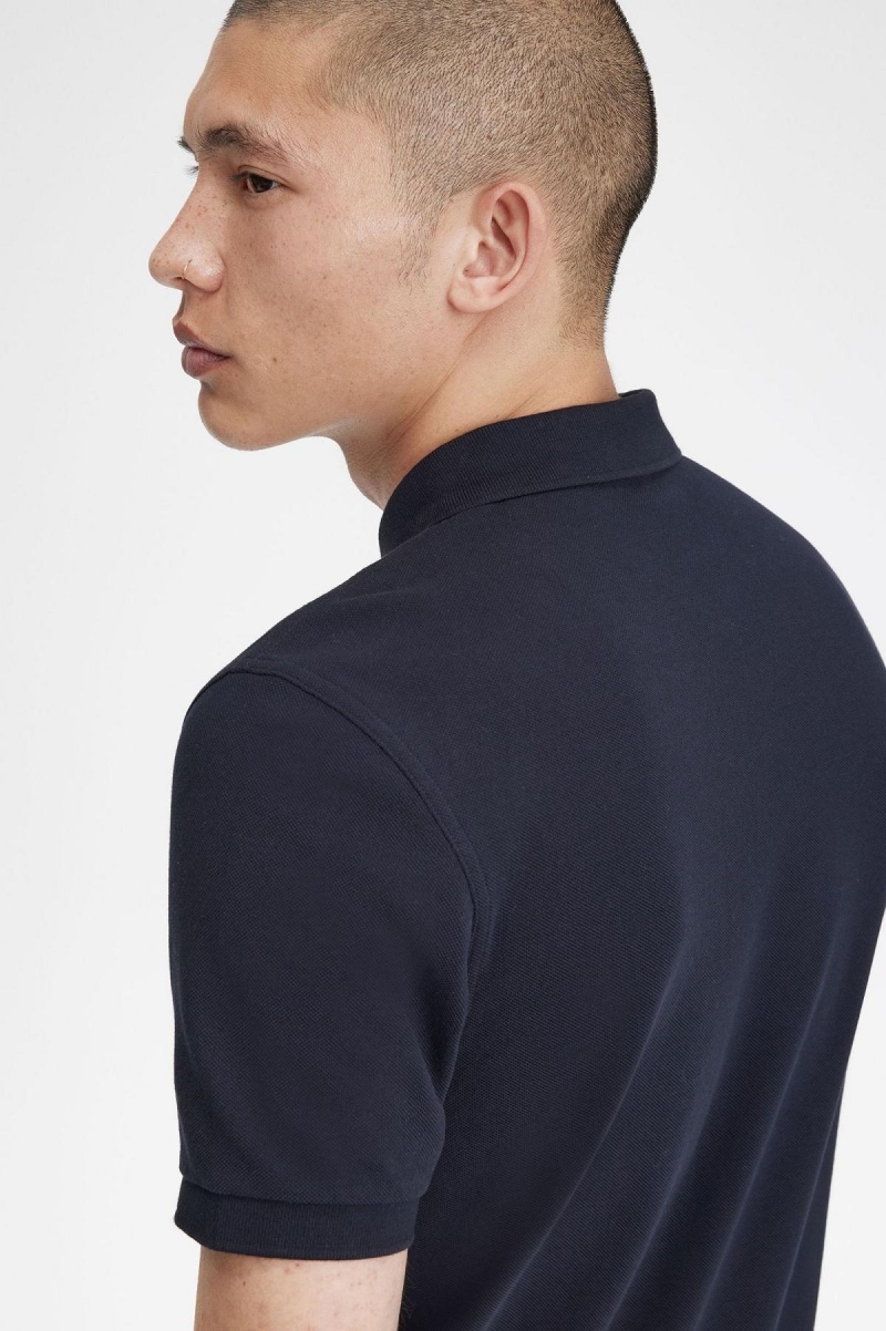 Navy / Ice Fred Perry M3 Men's Polo Shirts | FCAHY69284