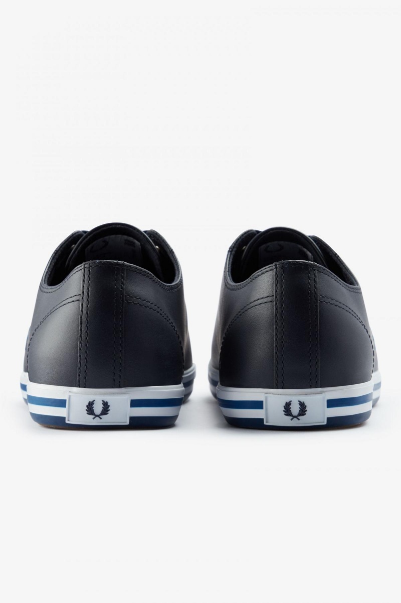 Navy / Shaded Cobalt Fred Perry Kingston Men's Shoes | XCABH94757