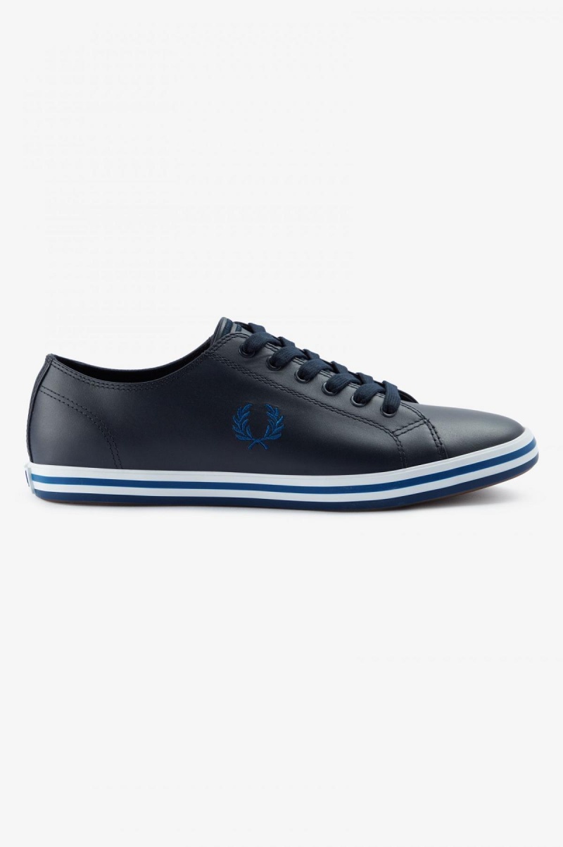 Navy / Shaded Cobalt Fred Perry Kingston Men\'s Shoes | XCABH94757