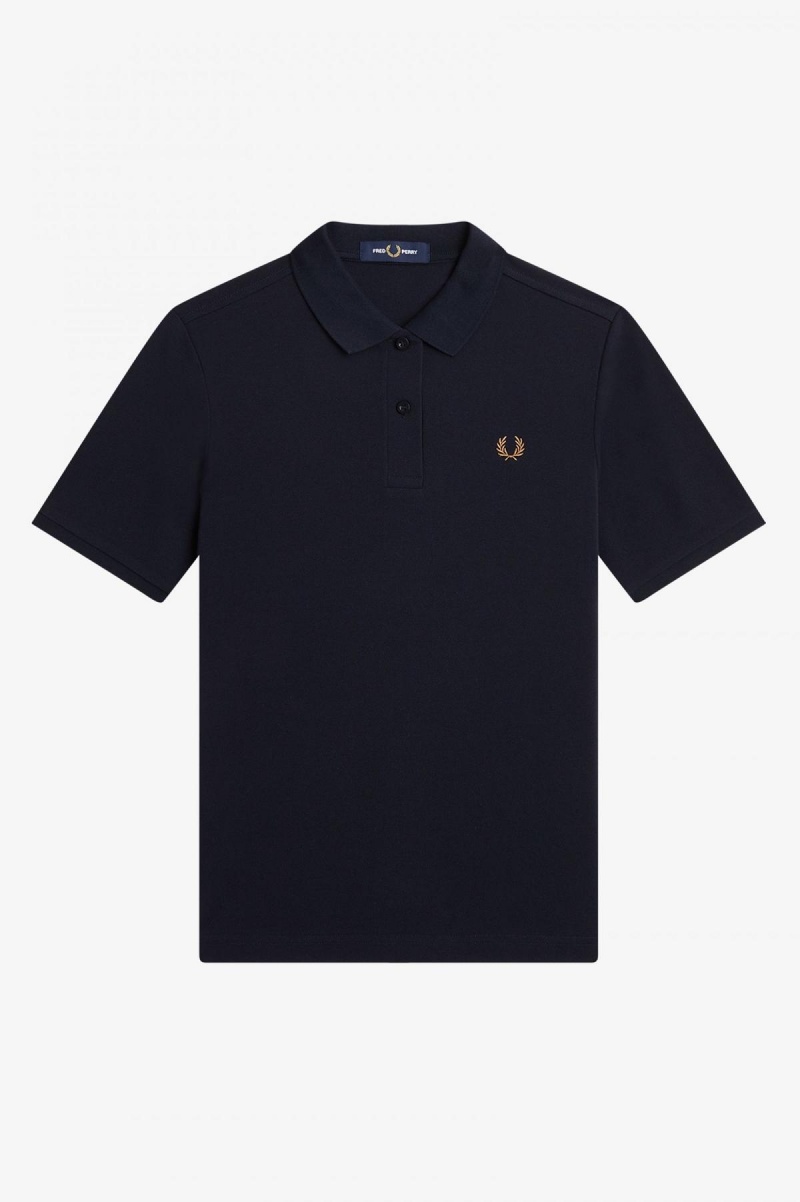 Navy / Shaded Stone Fred Perry G6000 Women's Fred Perry Shirt | QCAWA25421