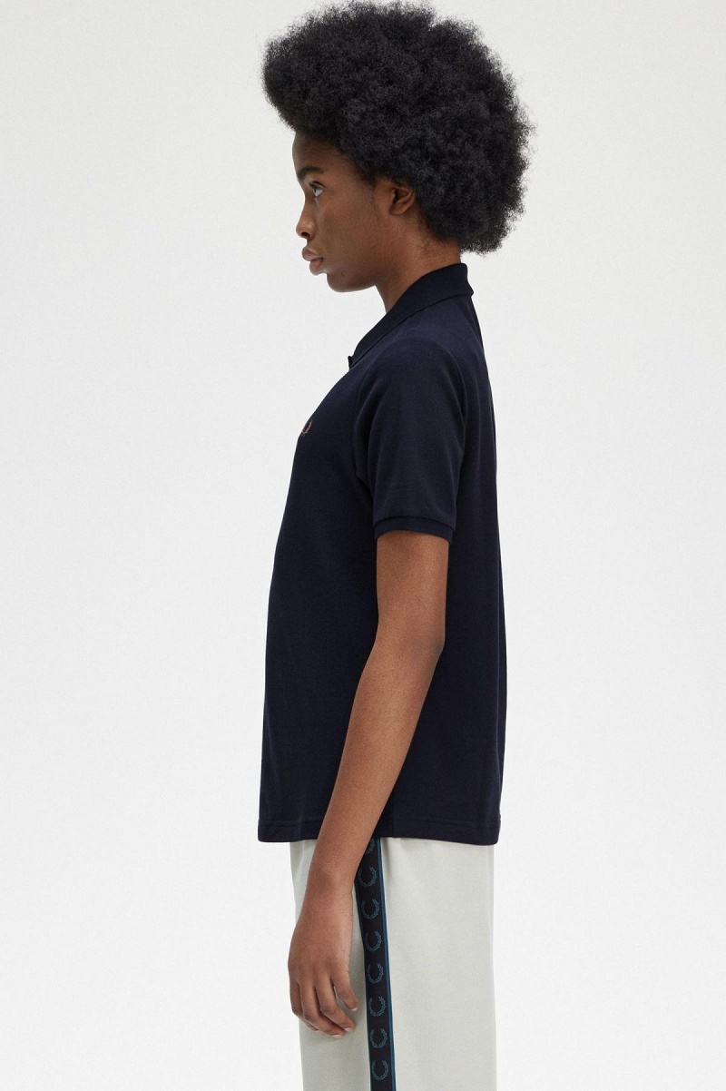 Navy / Shaded Stone Fred Perry G6000 Women's Polo Shirts | PCAQX67003