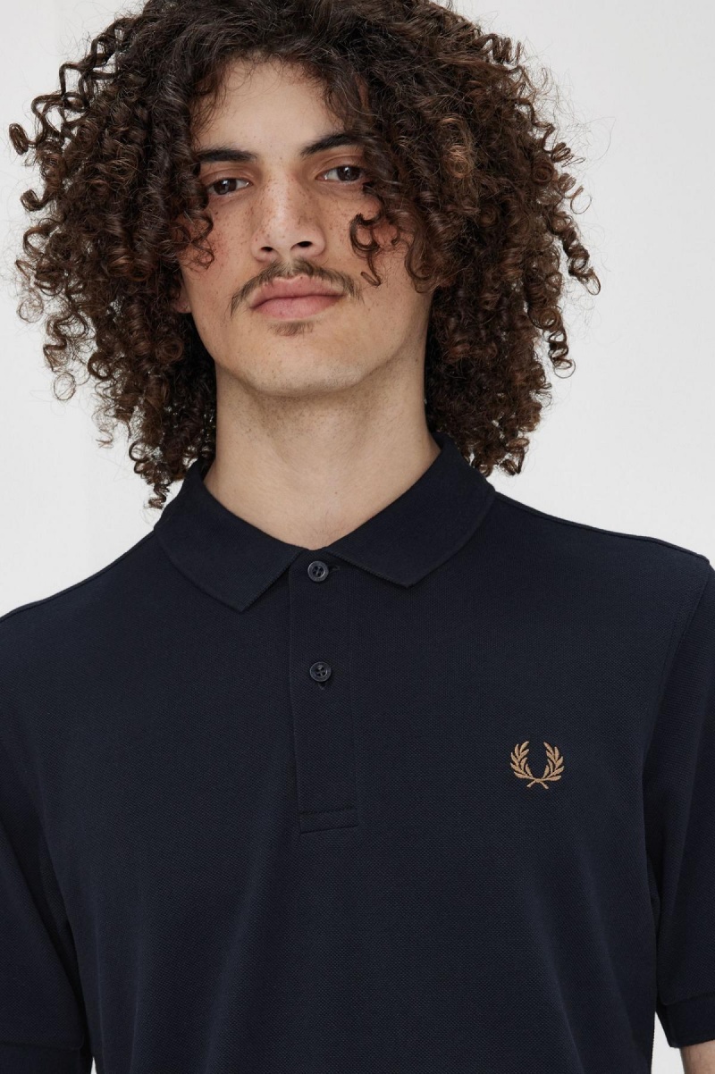 Navy / Shaded Stone Fred Perry M6000 Men's Polo Shirts | LCASX34324