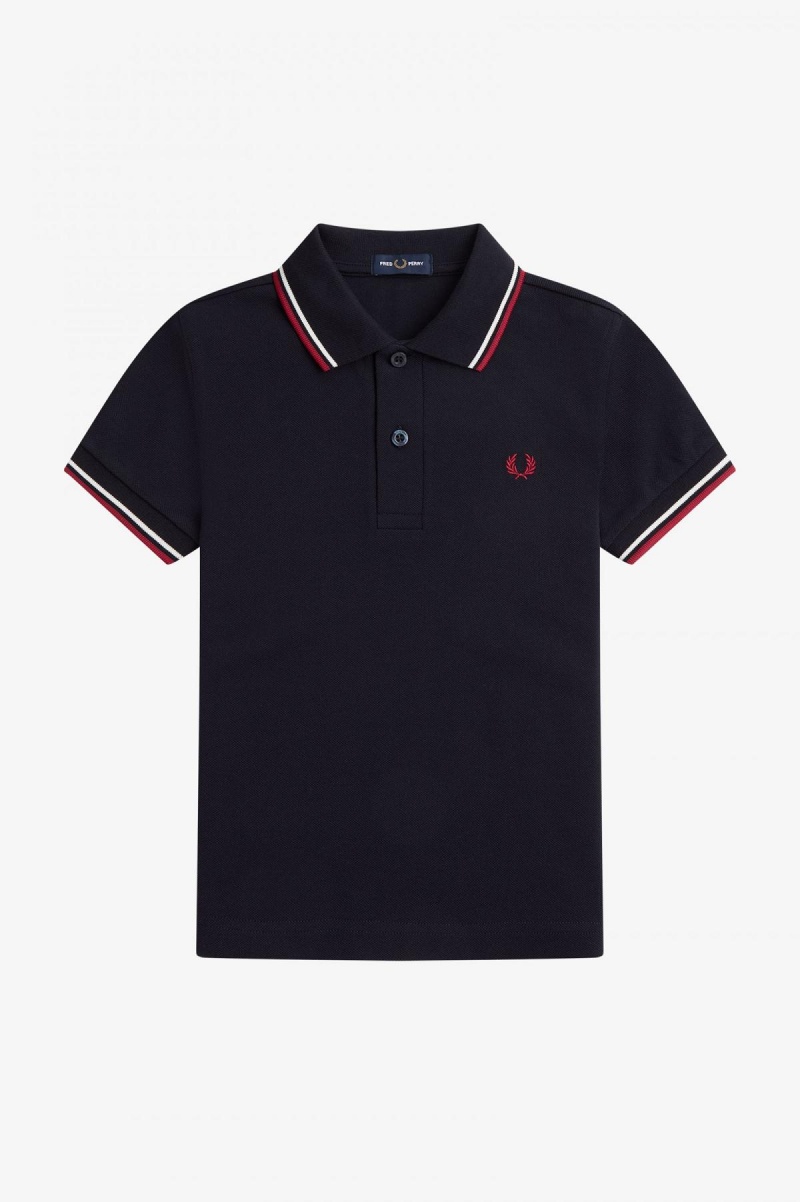 Navy / Snow White / Burnt Red Fred Perry Kids Twin Tipped Accessories Kids | ZCAMJ20752