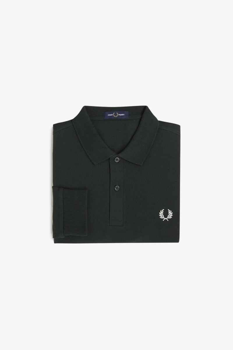 Night Green Fred Perry M6006 Men's Fred Perry Shirt | ECAHC11310