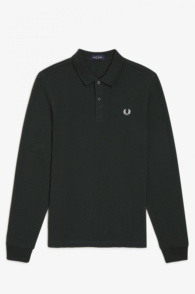 Night Green Fred Perry M6006 Men's Fred Perry Shirt | ECAHC11310