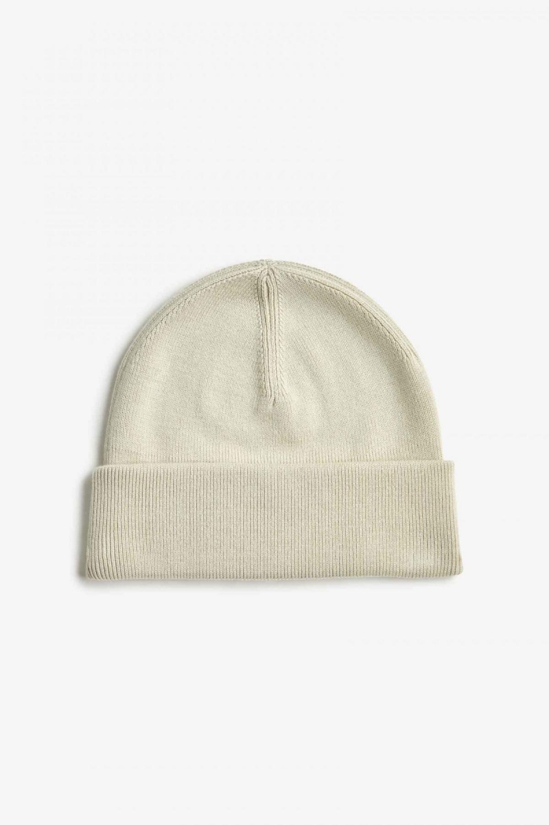 Oatmeal / Dark Caramel Fred Perry Classic Accessories Beanie | FCAUI60277