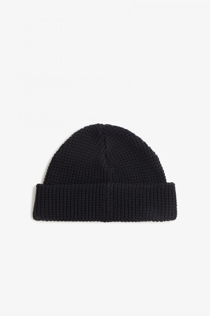 Oatmeal / Dark Caramel Fred Perry Waffle Knit Accessories Beanie | CAQCS40371