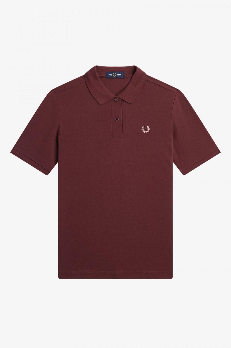 Oxblood / Dusty Rose Pink Fred Perry G6000 Women's Fred Perry Shirt | YCAGT10692