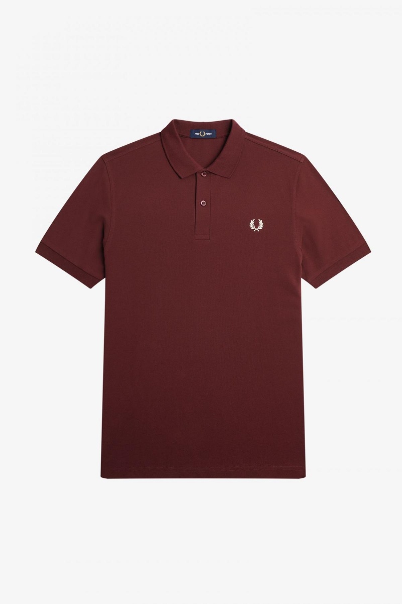 Oxblood / Ecru Fred Perry M6000 Men's Fred Perry Shirt | QCAWA55780