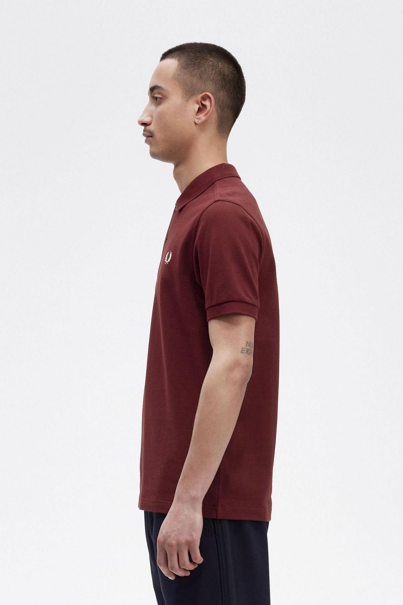 Oxblood / Ecru Fred Perry M6000 Men's Fred Perry Shirt | QCAWA55780