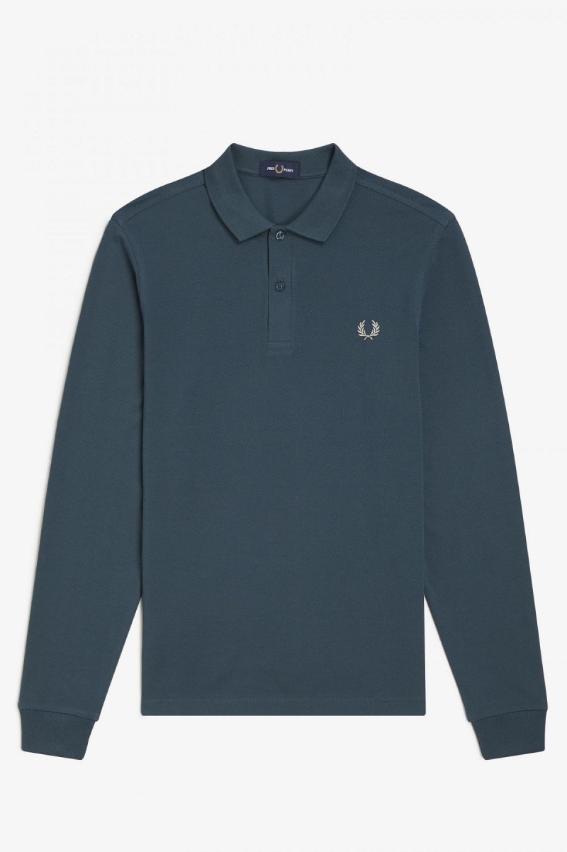 Petrol Blue Fred Perry M6006 Men's Fred Perry Shirt | PCAER57861