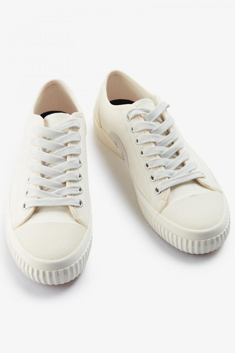 Porcelain / Light Ecru Fred Perry Low Hughes Men's Shoes | LCASX55798