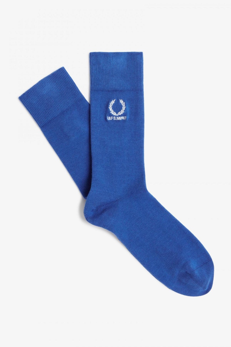 Royal Blue Fred Perry Embroided Accessories Socks | CADYB82787