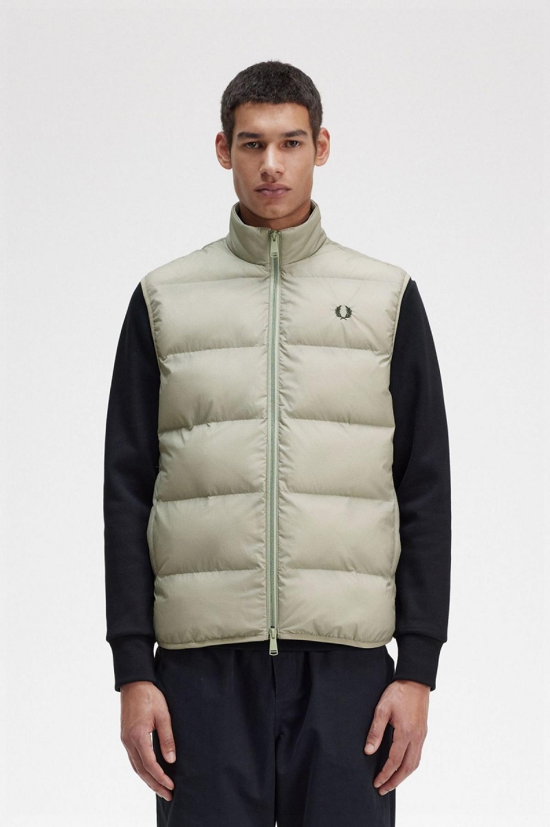 Seagrass Fred Perry Insulated Gilet Men\'s Coats | LCASX18210