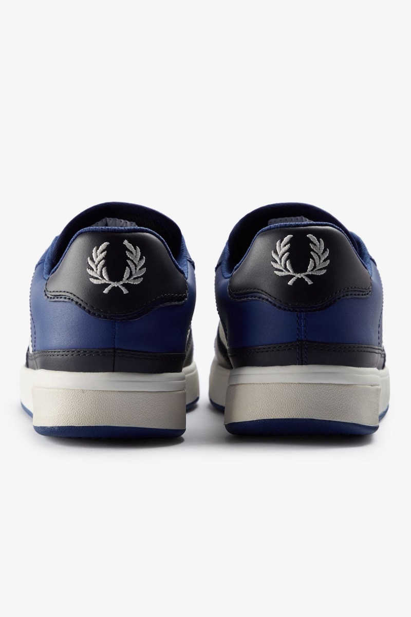 Shaded Cobalt / Light Ecru Fred Perry B300 Men's Shoes | CAZPD21818