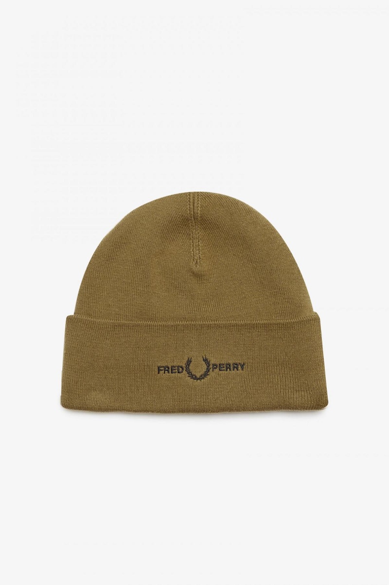 Shaded Stone Fred Perry Graphic Accessories Beanie | CAICD42752