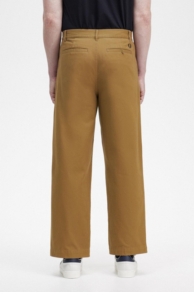 Shaded Stone Fred Perry Straight Leg Trousers Men's Trousers | CAEAH64727