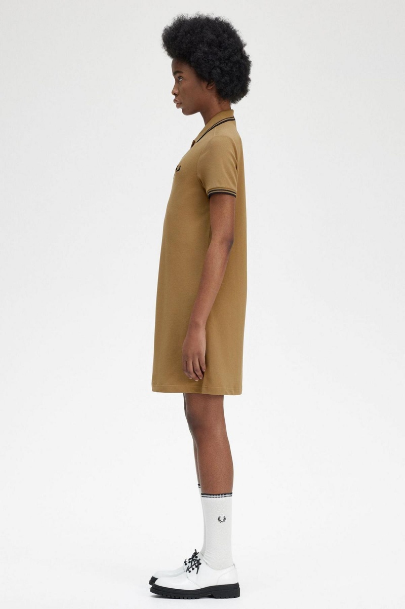 Shaded Stone Fred Perry Twin Tipped Fred Perry Shirt Women's Dress | CAXBR82680