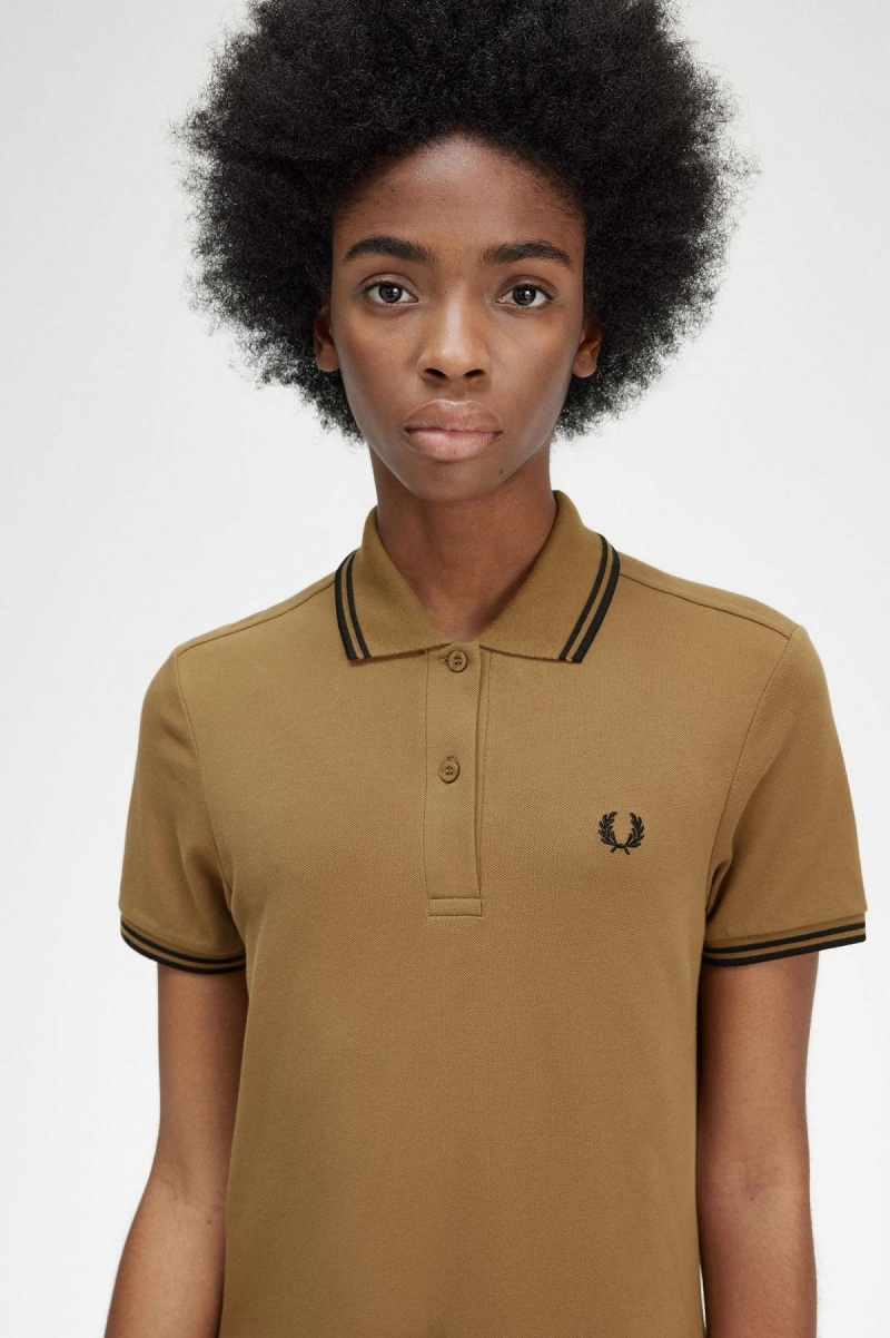 Shaded Stone Fred Perry Twin Tipped Fred Perry Shirt Women's Dress | CAXBR82680