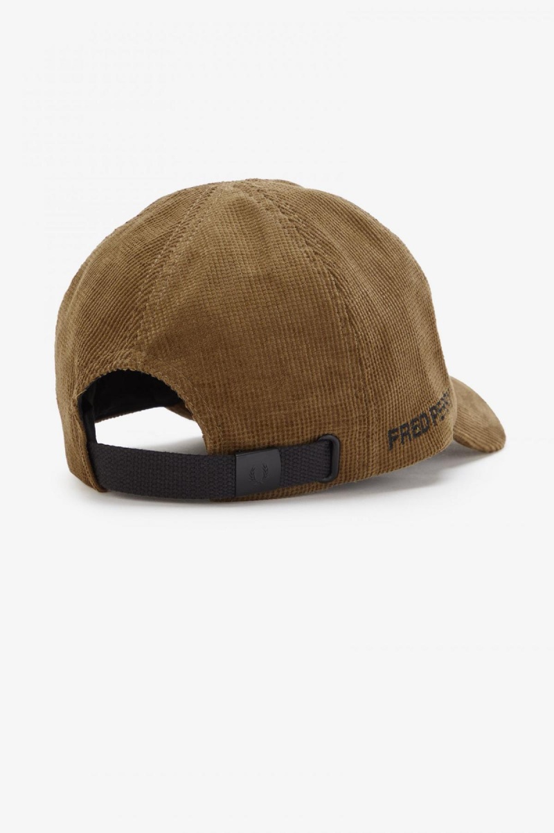 Shaded Stone / Black Fred Perry Waffle Cord Accessories Cap | MCAFT98147