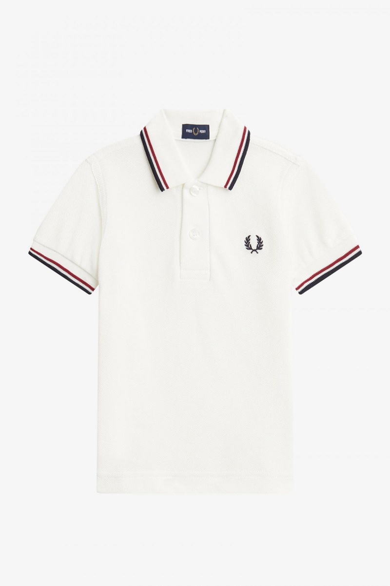 Snow White / Burnt Red / Navy Fred Perry My First Accessories Kids | GCAEC24673