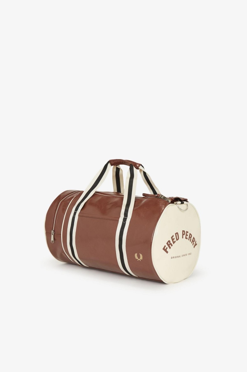 Whisky Brown Fred Perry Classic Barrel Accessories Bag | CAJZR74557